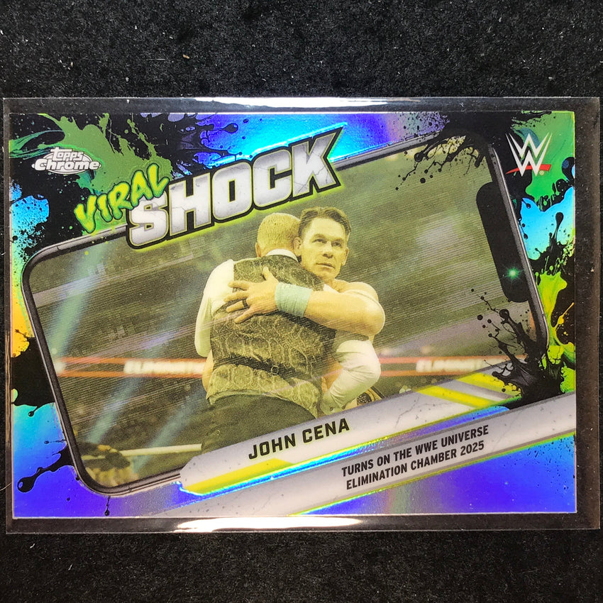 2026 Topps Chrome WWE JOHN CENA Viral Shock Refractor #VIR-1