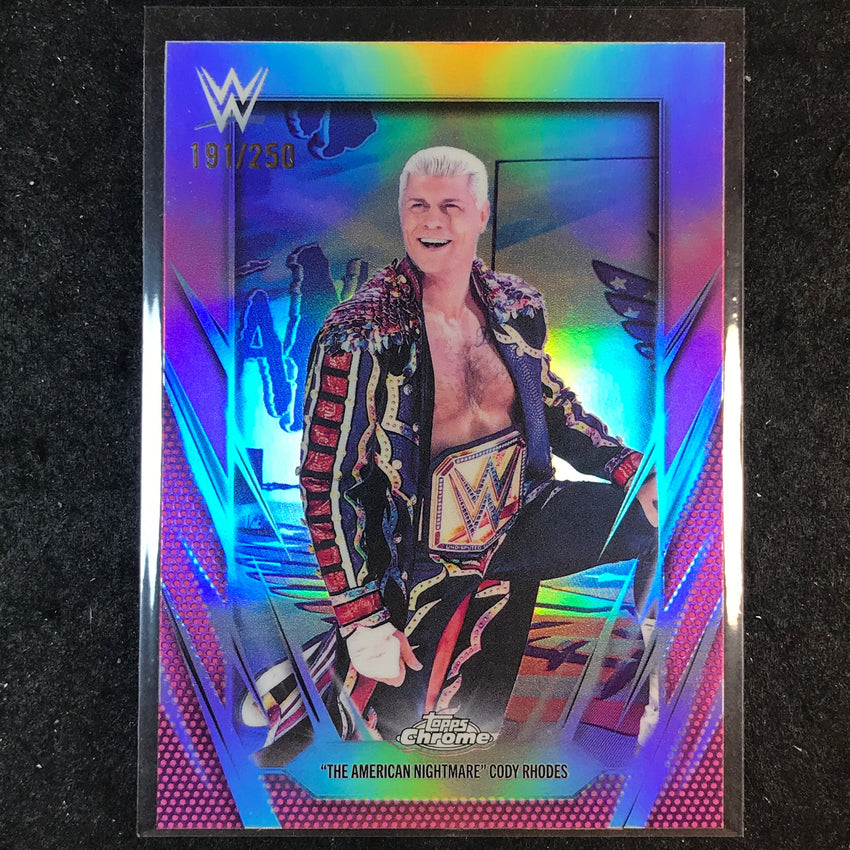 2026 Topps Chrome WWE "THE AMERICAN NIGHTMARE" CODY RHODES Base Pink /250 #21