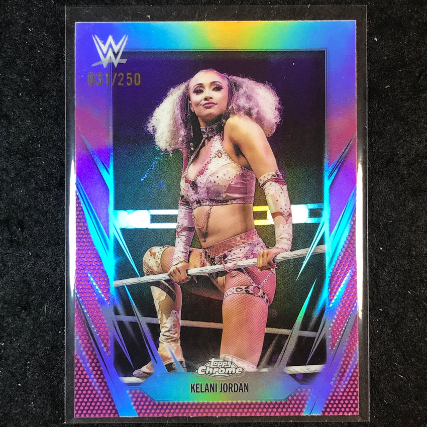 2026 Topps Chrome WWE KELANI JORDAN Base Pink /250 #95