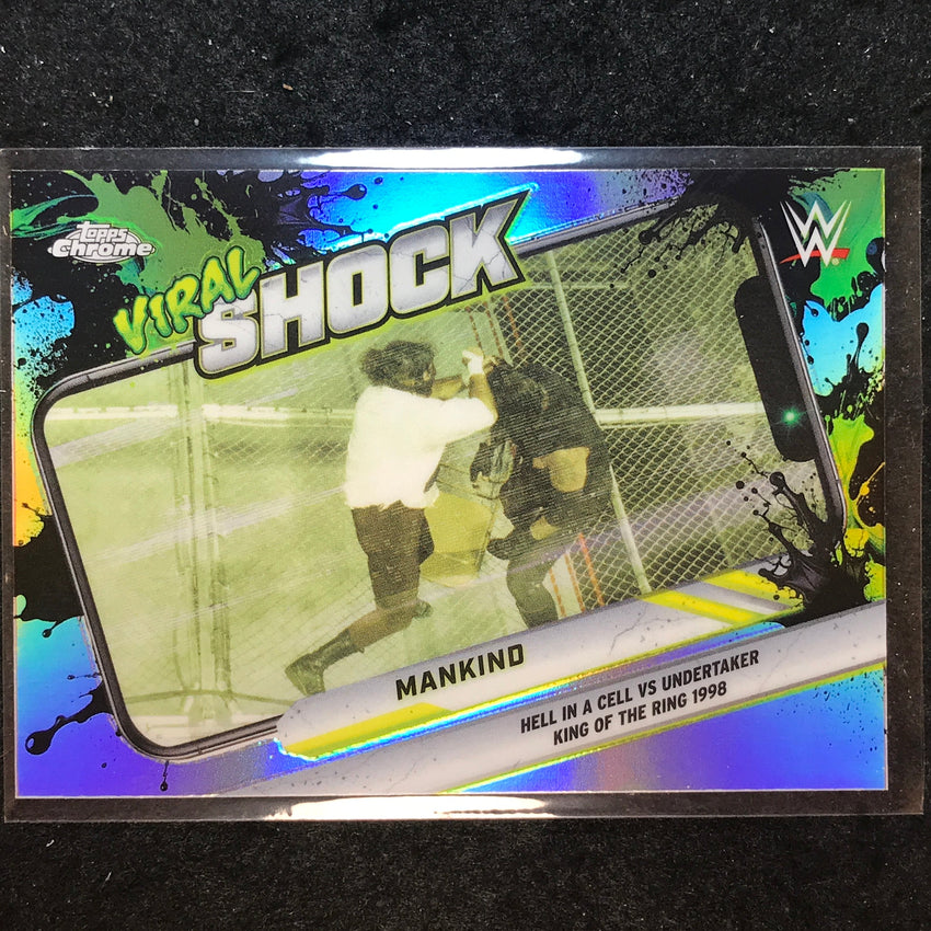 2026 Topps Chrome WWE MANKIND Viral Shock Refractor #VIR-5