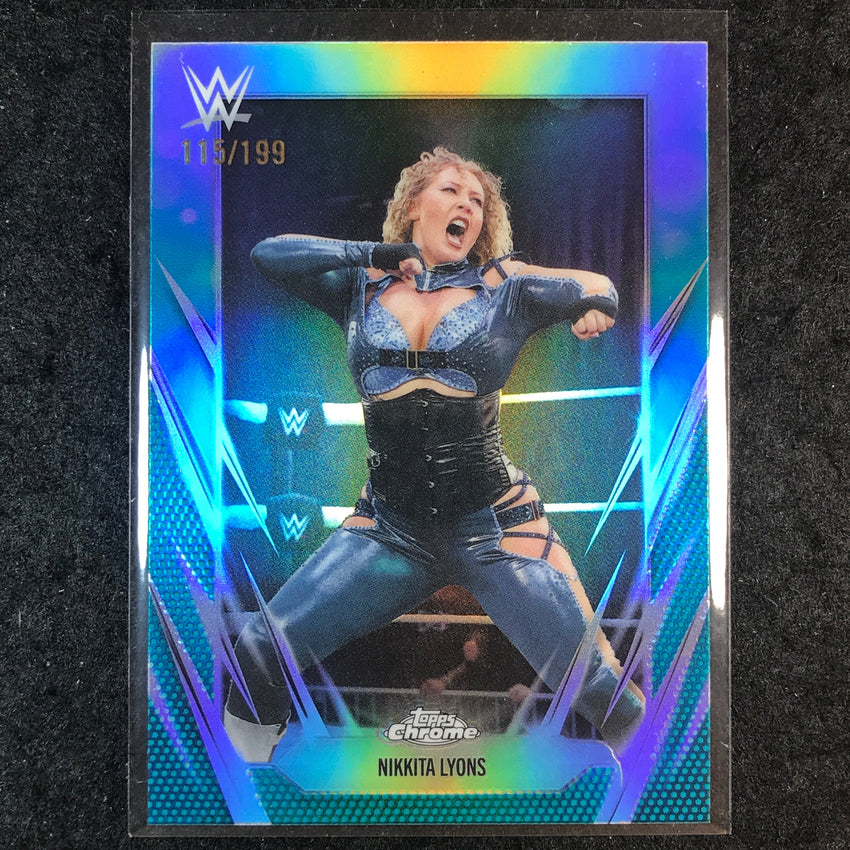 2026 Topps Chrome WWE NIKKITA LYONS Base Aqua /199 #39