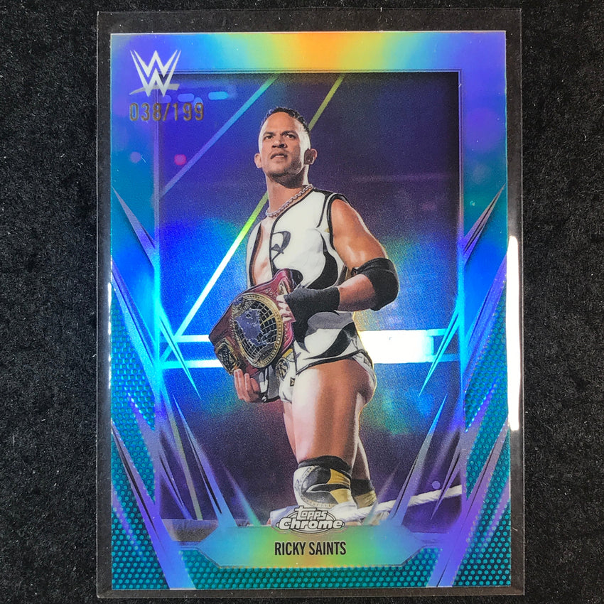 2026 Topps Chrome WWE RICKY SAINTS Base Aqua /199 #94