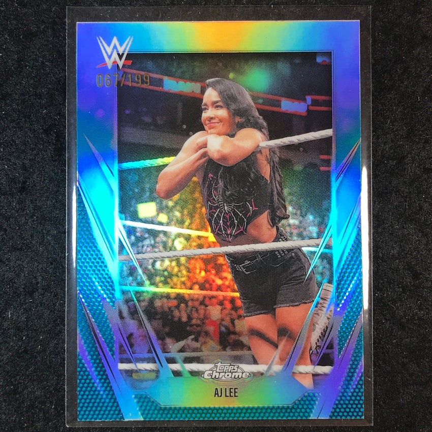 2026 Topps Chrome WWE AJ LEE Base Aqua /199 #105