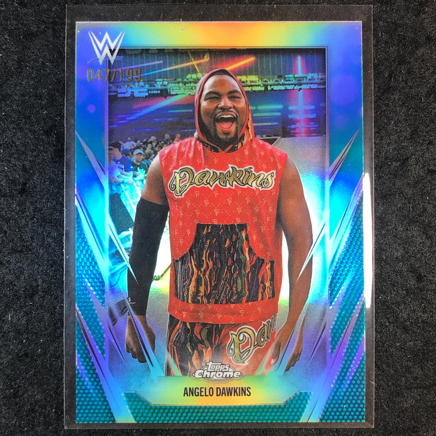 2026 Topps Chrome WWE ANGELO DAWKINS Base Aqua /199 #108