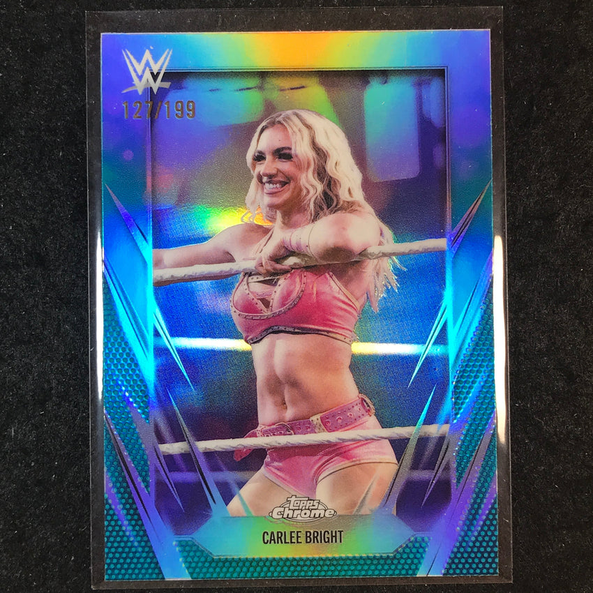 2026 Topps Chrome WWE CARLEE BRIGHT Base Aqua /199 #159