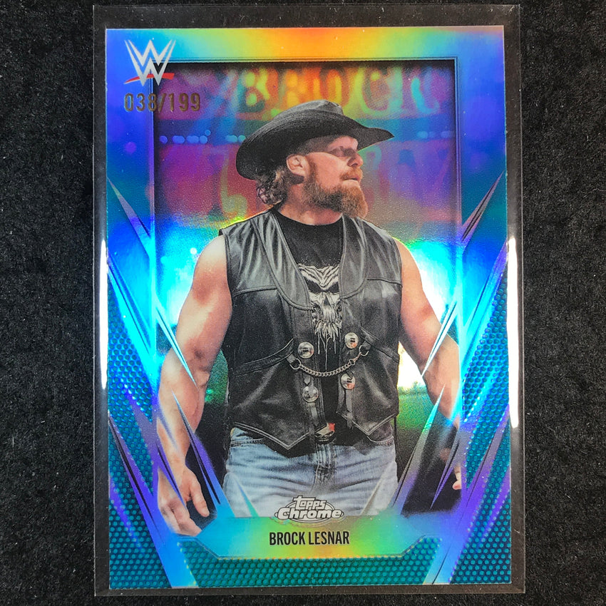 2026 Topps Chrome WWE BROCK LESNAR Base Aqua /199 #168