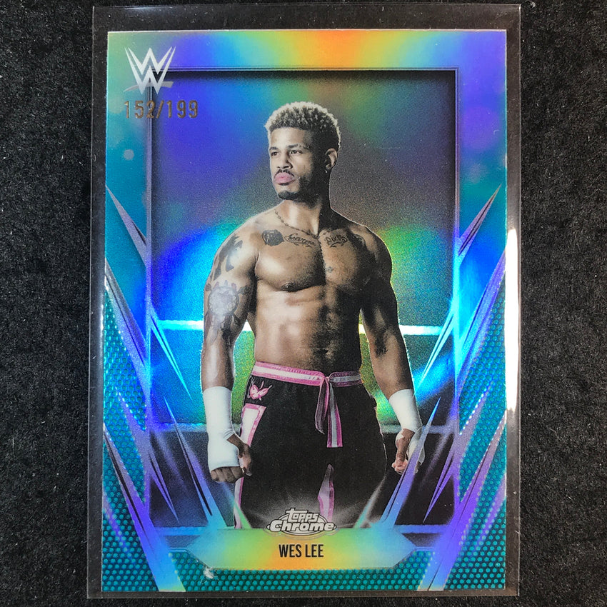 2026 Topps Chrome WWE WES LEE Base Aqua /199 #180