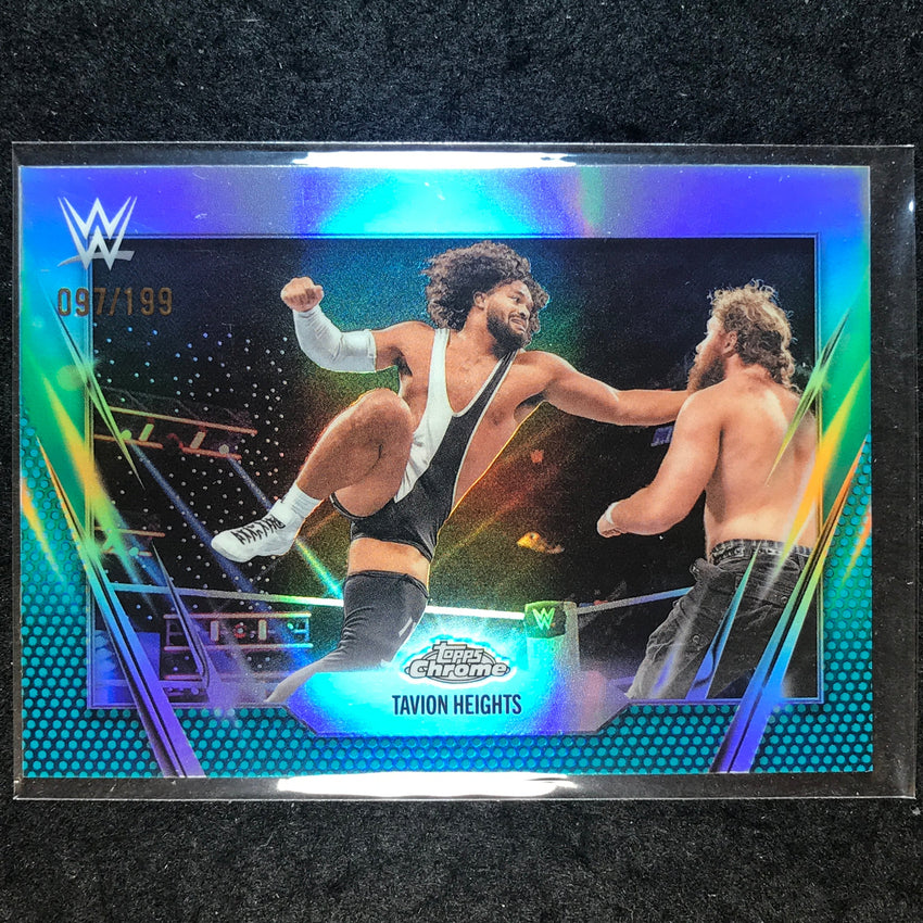 2026 Topps Chrome WWE TAVION HEIGHTS Base Aqua /199 #196