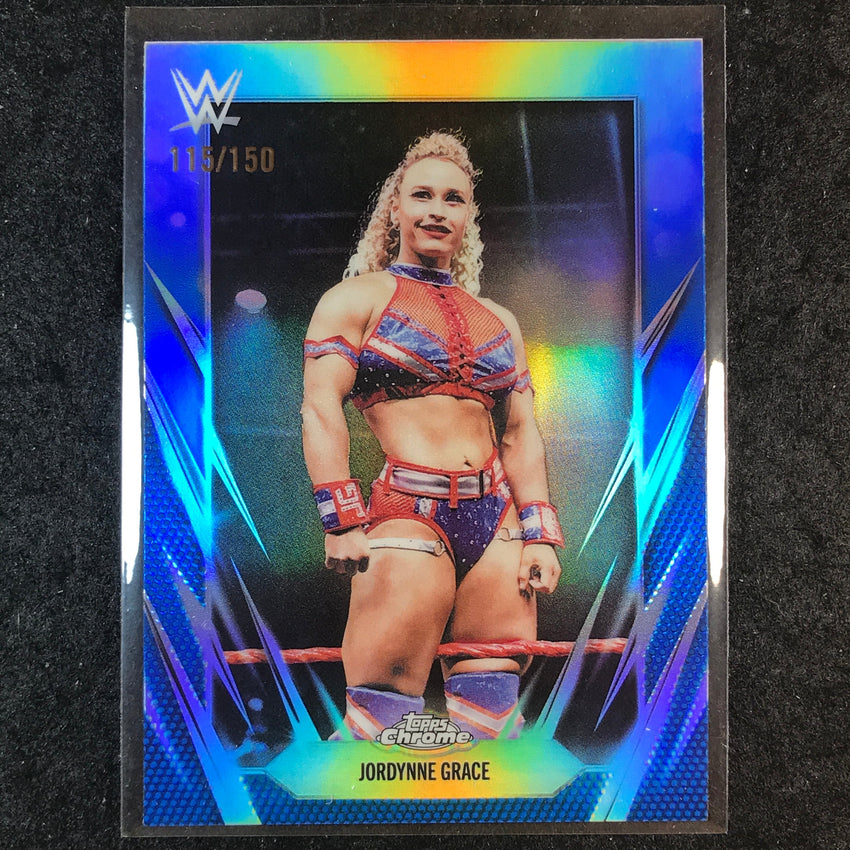 2026 Topps Chrome WWE JORDYNNE GRACE Base Blue 115/150 #56