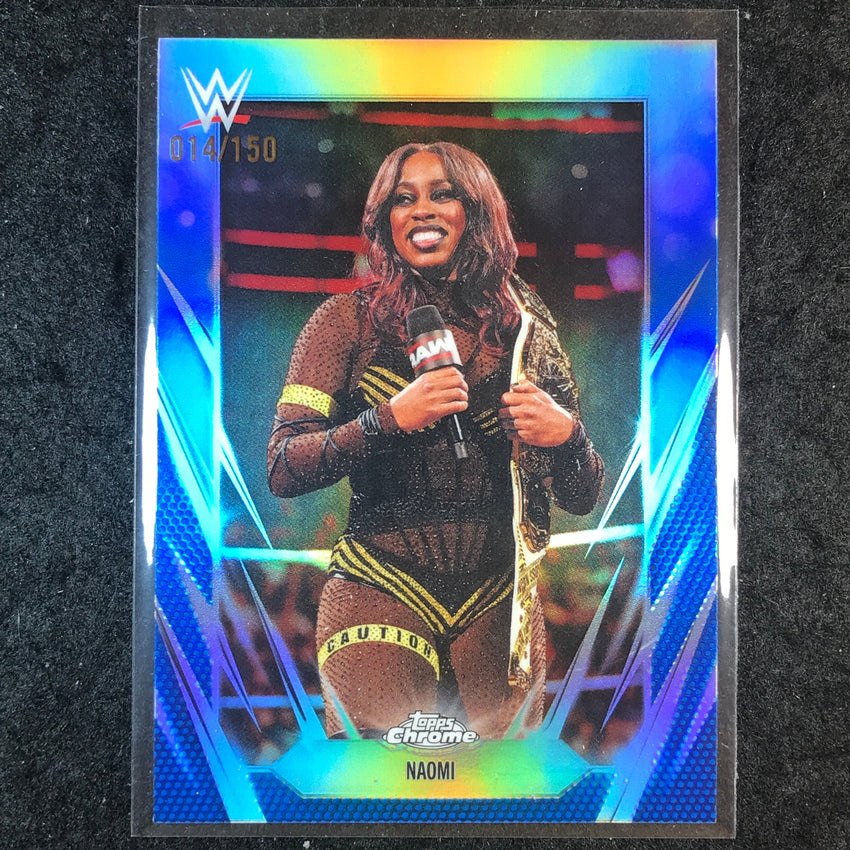 2026 Topps Chrome WWE NAOMI Base Blue 14/150 #156