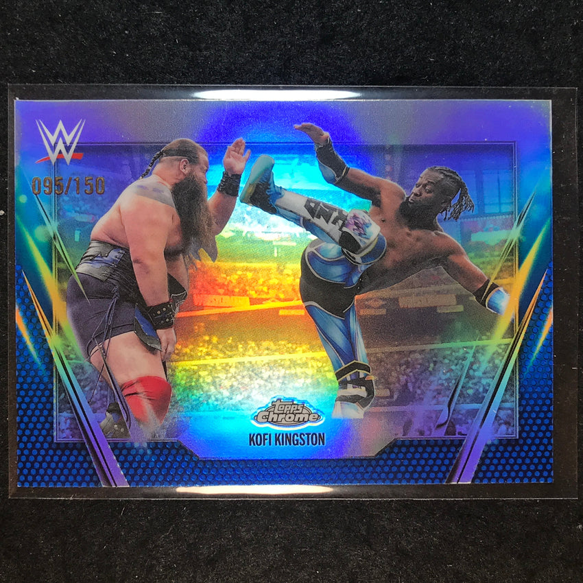 2026 Topps Chrome WWE KOFI KINGSTON Base Blue 95/150 #166