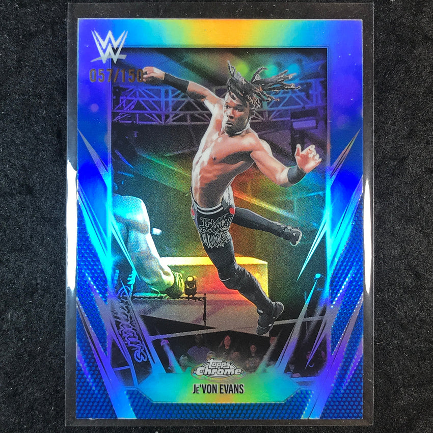 2026 Topps Chrome WWE JE'VON EVANS Base Blue 57/150 #186