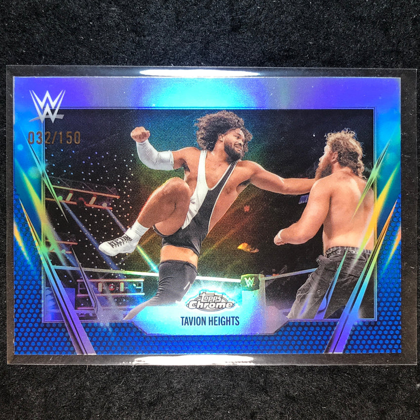 2026 Topps Chrome WWE TAVION HEIGHTS Base Blue 32/150 #196