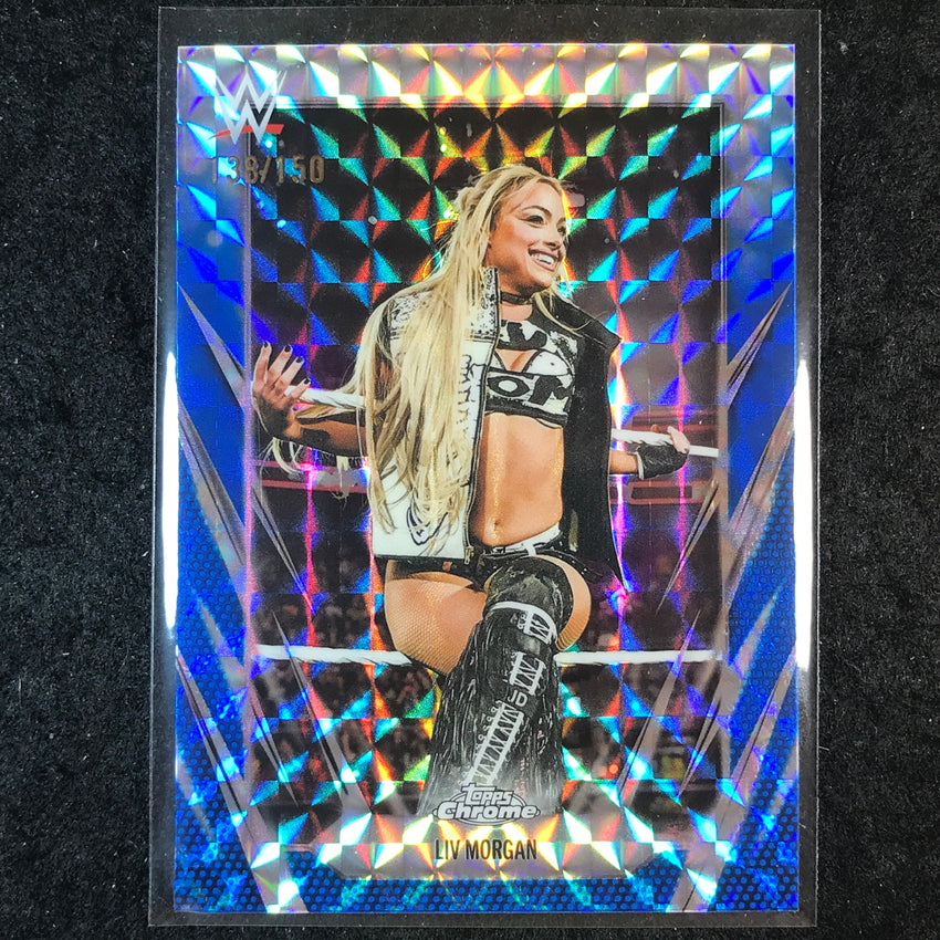 2026 Topps Chrome WWE LIV MORGAN Base Blue Geometric 138/150 #17