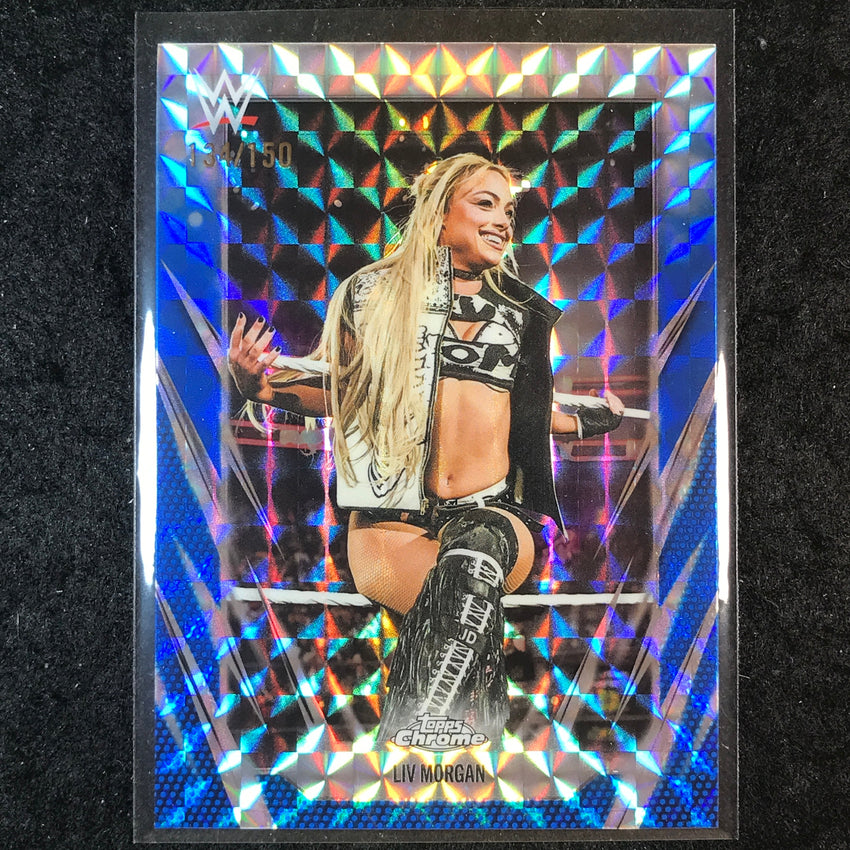2026 Topps Chrome WWE LIV MORGAN Base Blue Geometric 134/150 #17