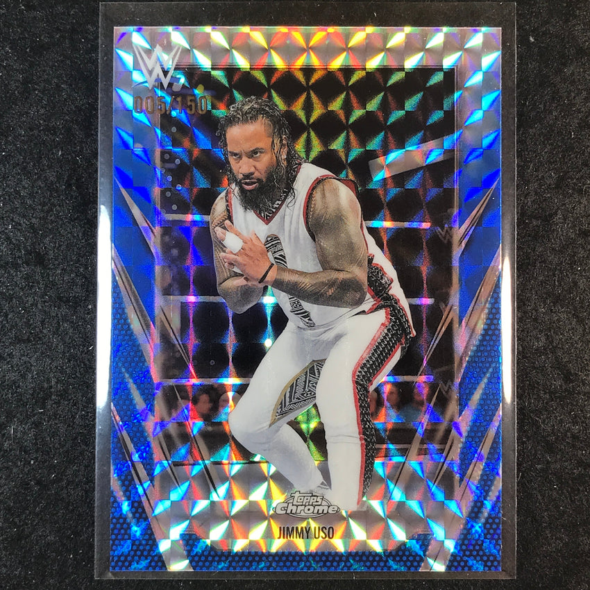 2026 Topps Chrome WWE JIMMY USO Base Blue Geometric 5/150 #31
