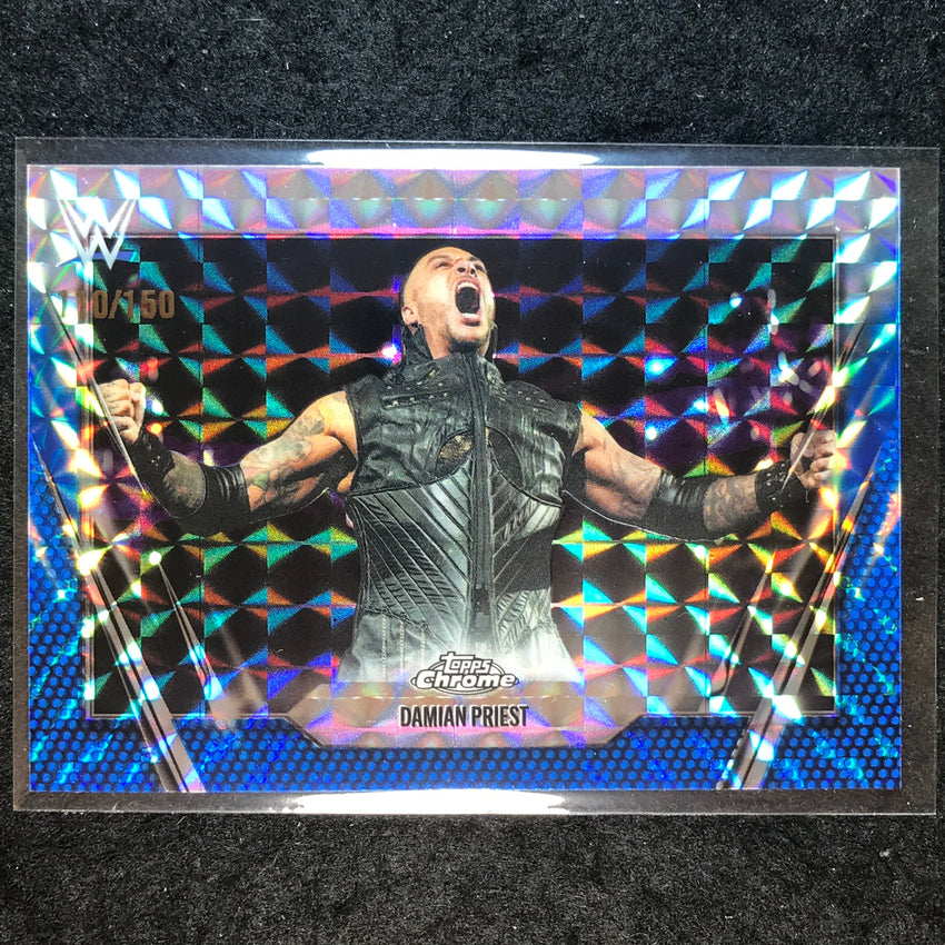 2026 Topps Chrome WWE DAMIAN PRIEST Base Blue Geometric 110/150 #43