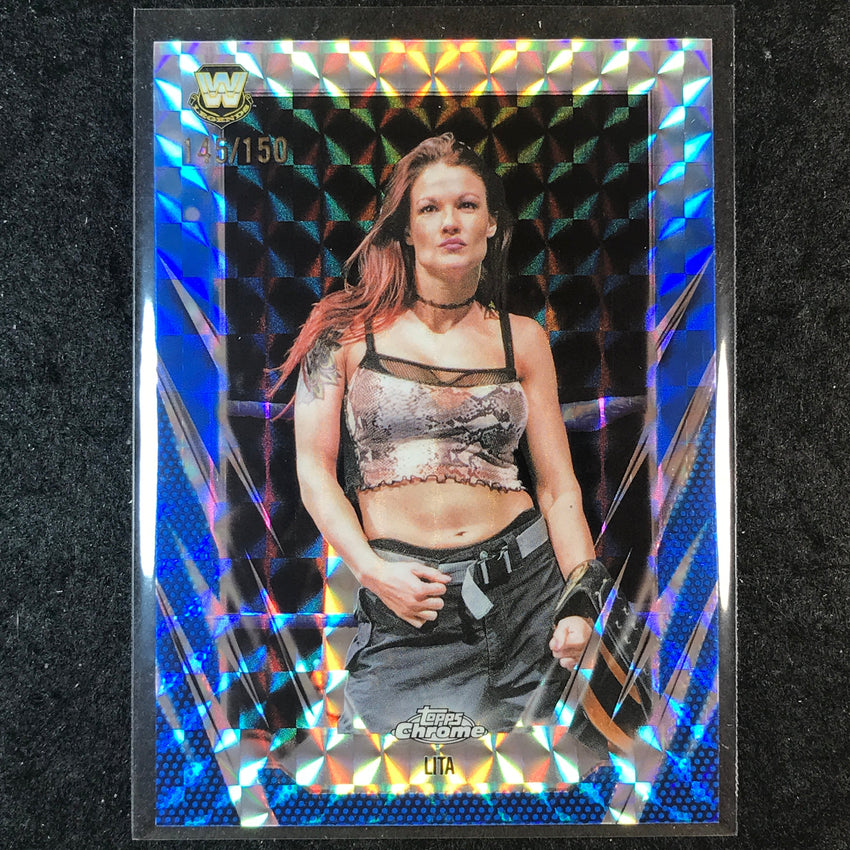 2026 Topps Chrome WWE LITA Base Blue Geometric 145/150 #61