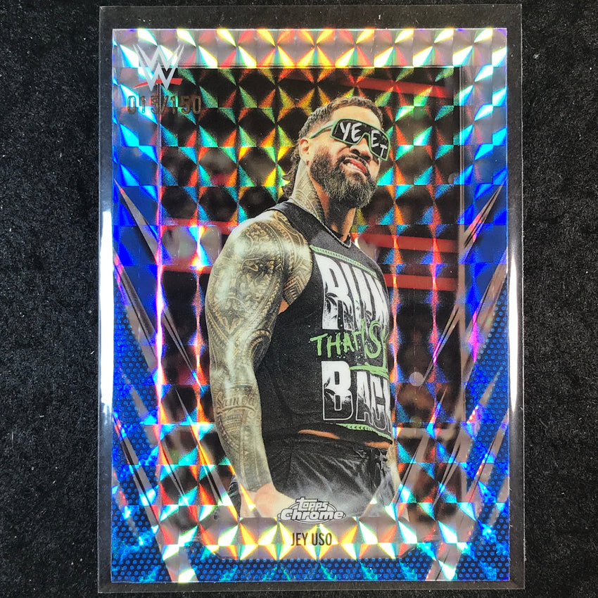 2026 Topps Chrome WWE JEY USO Base Blue Geometric 15/150 #83