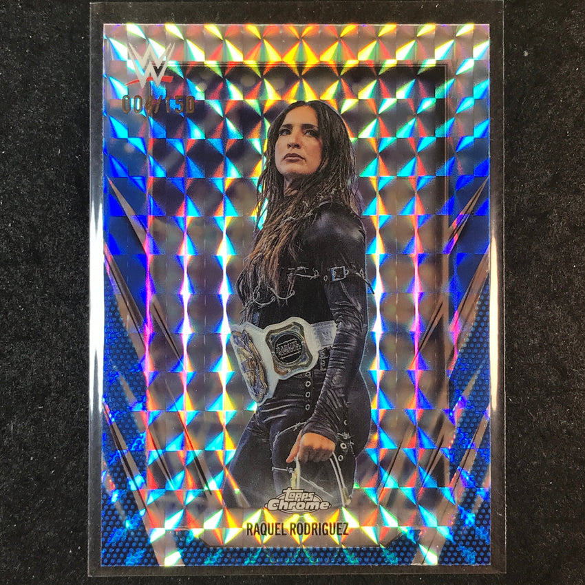 2026 Topps Chrome WWE RAQUEL RODRIGUEZ Base Blue Geometric 4/150 #84