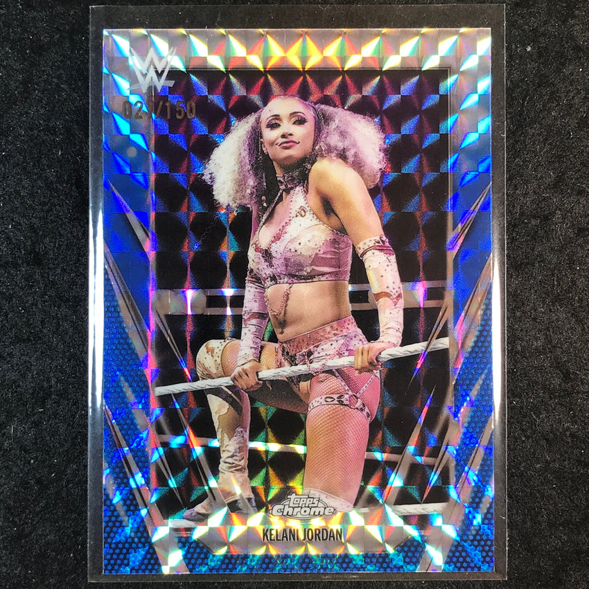 2026 Topps Chrome WWE KELANI JORDAN Base Blue Geometric 27/150 #95