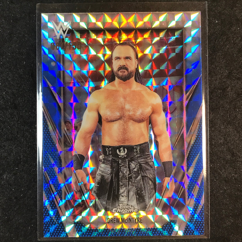 2026 Topps Chrome WWE DREW MCINTYRE Base Blue Geometric 87/150 #96