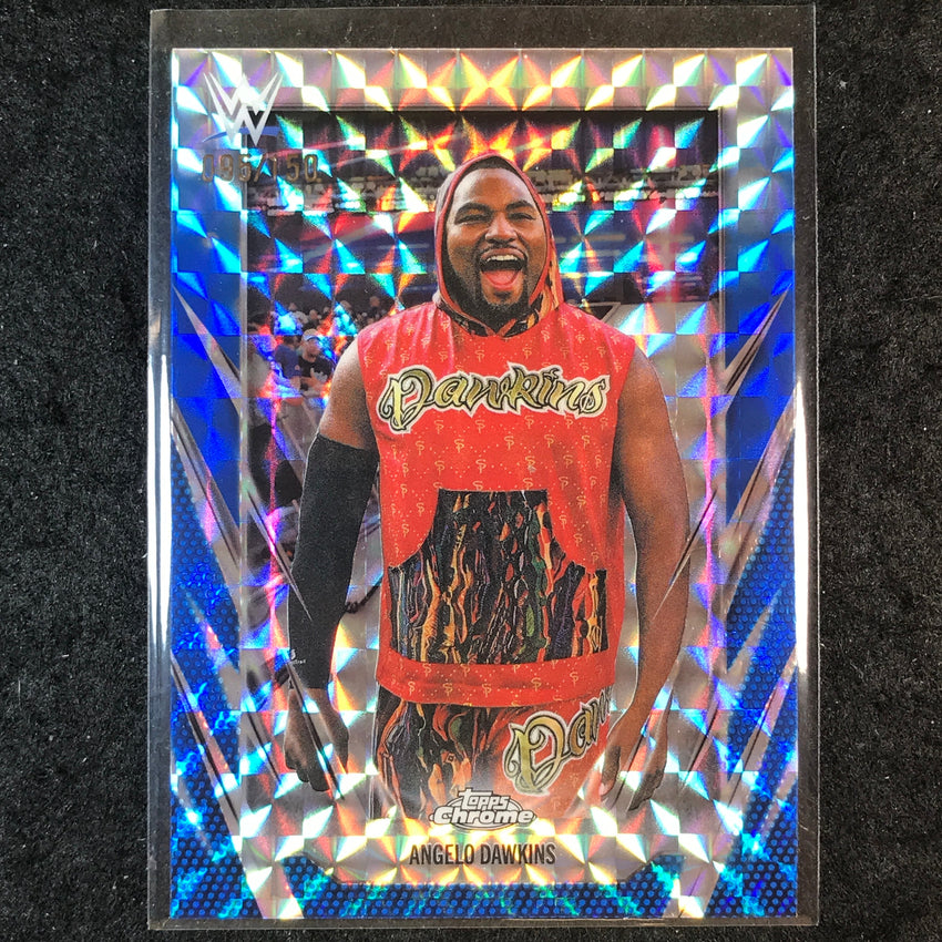 2026 Topps Chrome WWE ANGELO DAWKINS Base Blue Geometric 95/150 #108