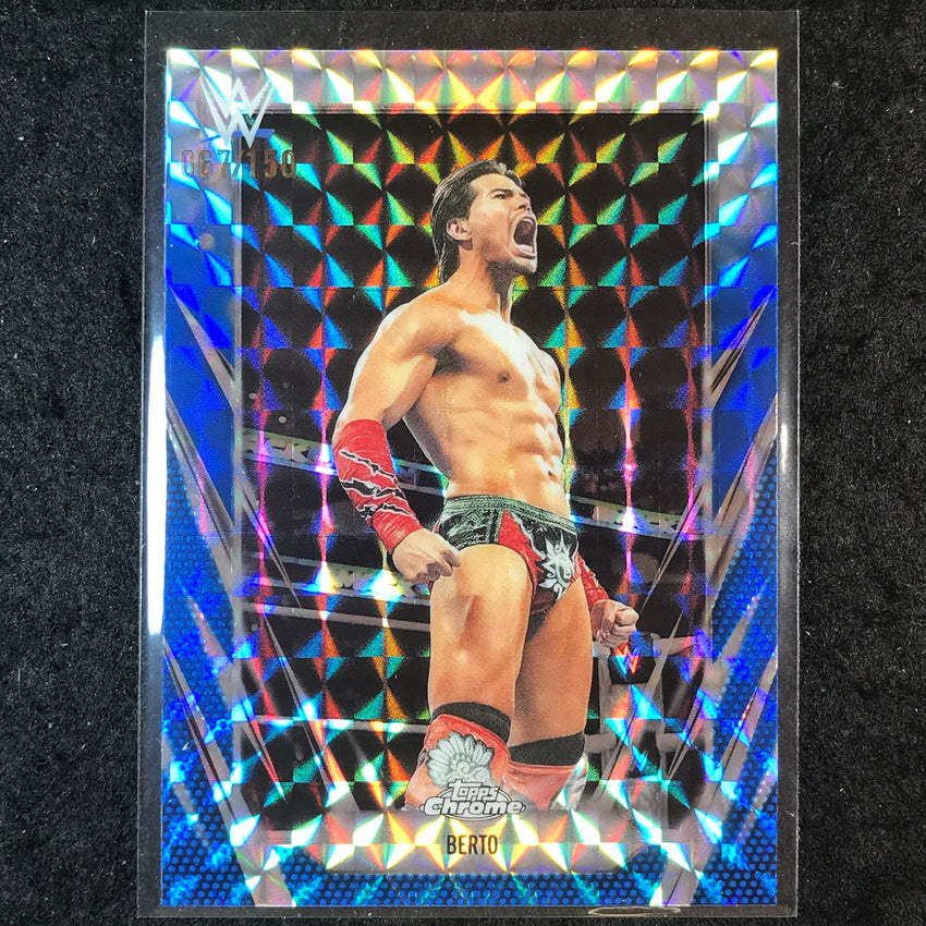 2026 Topps Chrome WWE BERTO Base Blue Geometric 67/150 #122