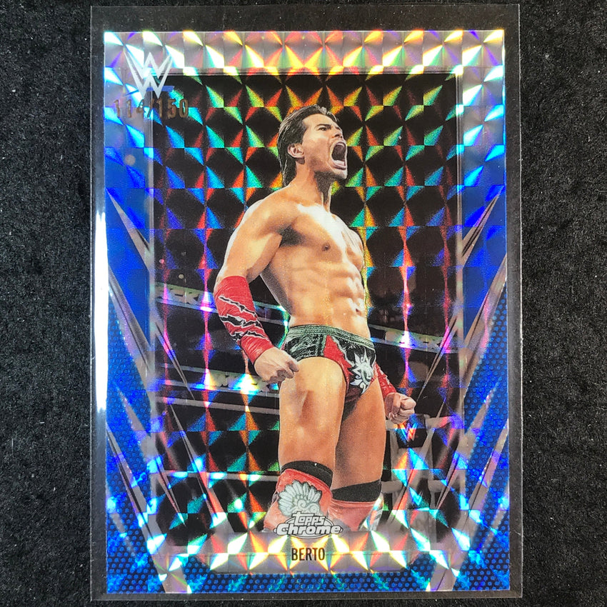 2026 Topps Chrome WWE BERTO Base Blue Geometric 114/150 #122