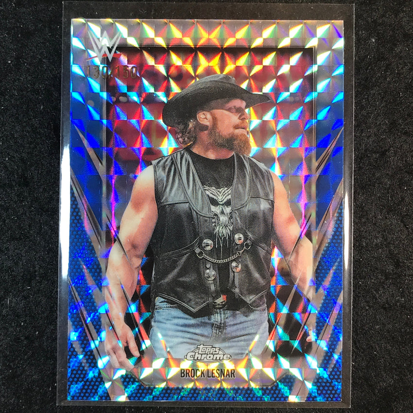2026 Topps Chrome WWE BROCK LESNAR Base Blue Geometric 130/150 #168