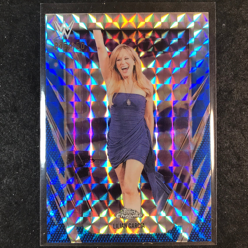 2026 Topps Chrome WWE LILIAN GARCIA Base Blue Geometric 45/150 #182