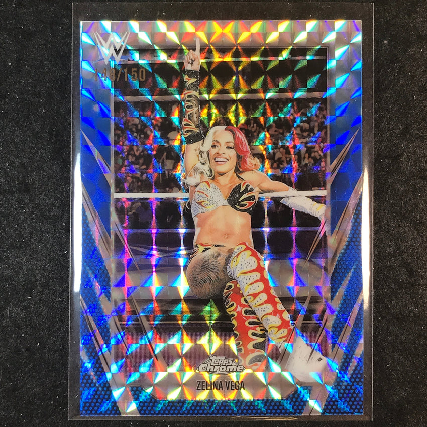 2026 Topps Chrome WWE ZELINA VEGA Base Blue Geometric 148/150 #189