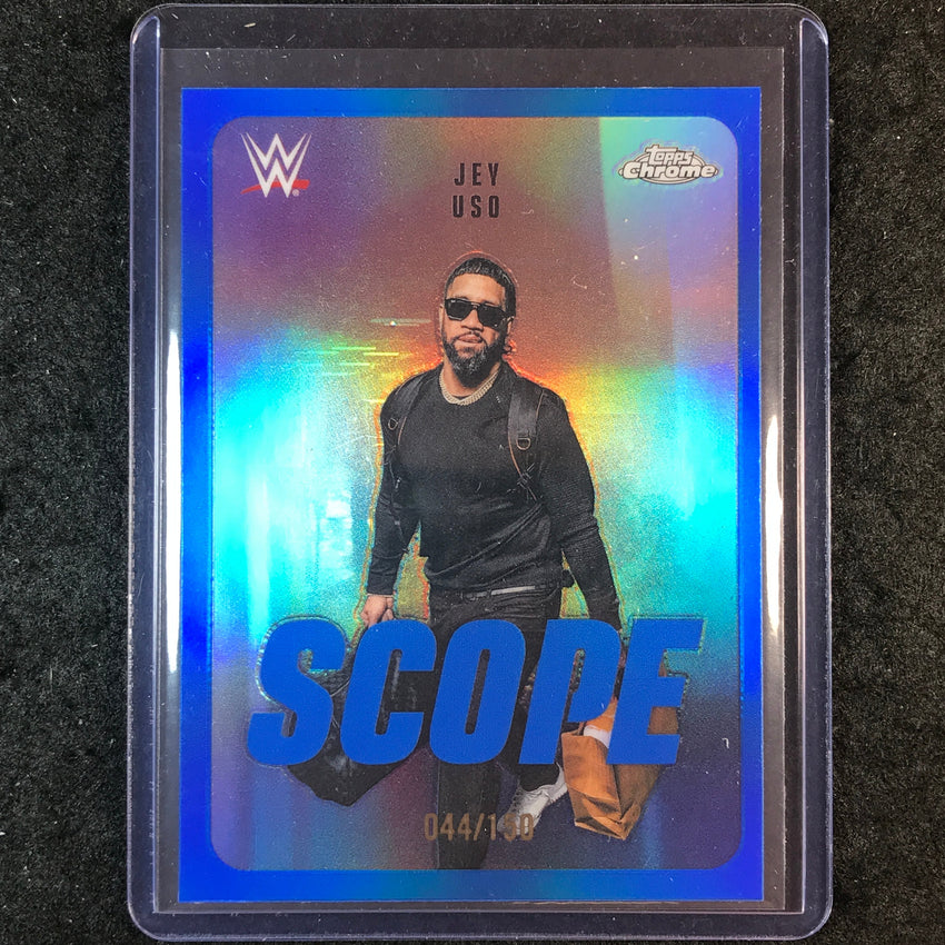 2026 Topps Chrome WWE JEY USO Scope Blue 44/150 #8