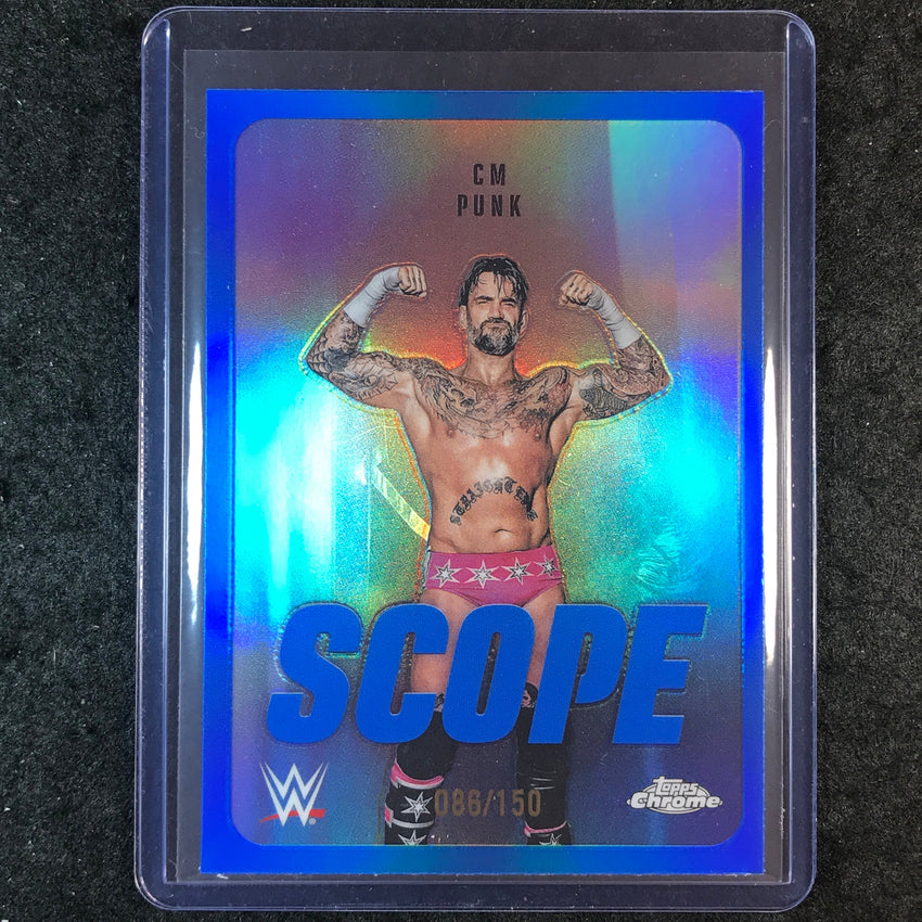 2026 Topps Chrome WWE CM PUNK Scope Blue 86/150 #40