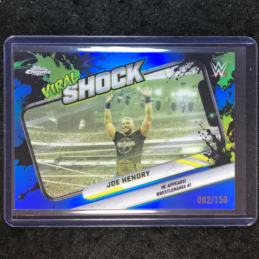 2026 Topps Chrome WWE JOE HENDRY Viral Shock Blue 2/150 #15