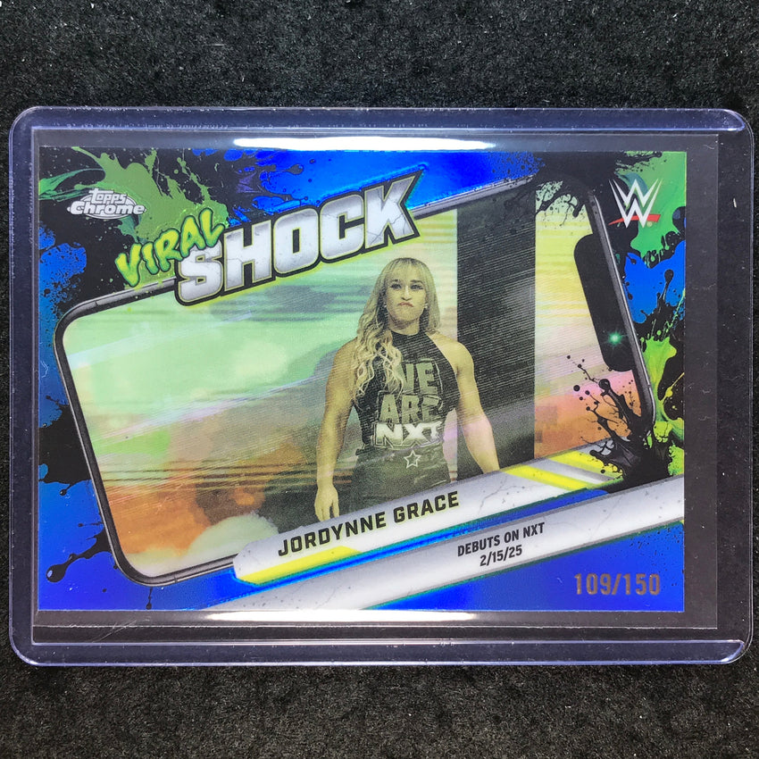 2026 Topps Chrome WWE JORDYNNE GRACE Viral Shock Blue 109/150 #17