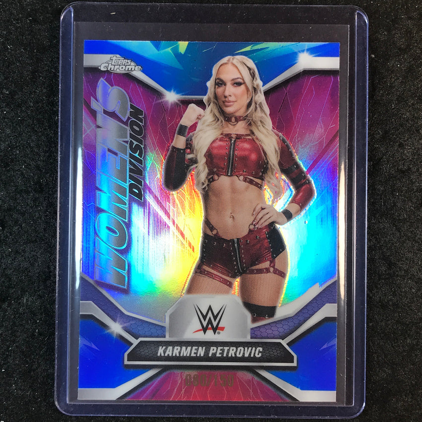 2026 Topps Chrome WWE KARMEN PETROVIC Women's Division Blue 80/150 #30