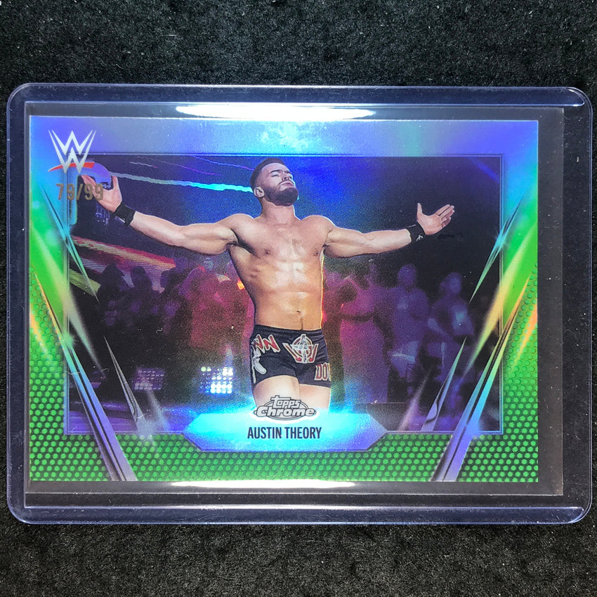 2026 Topps Chrome WWE AUSTIN THEORY Base Green 79/99 #77