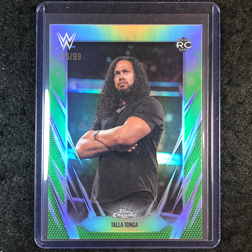 2026 Topps Chrome WWE TALLA TONGA Rookie Base Green 95/99 #109