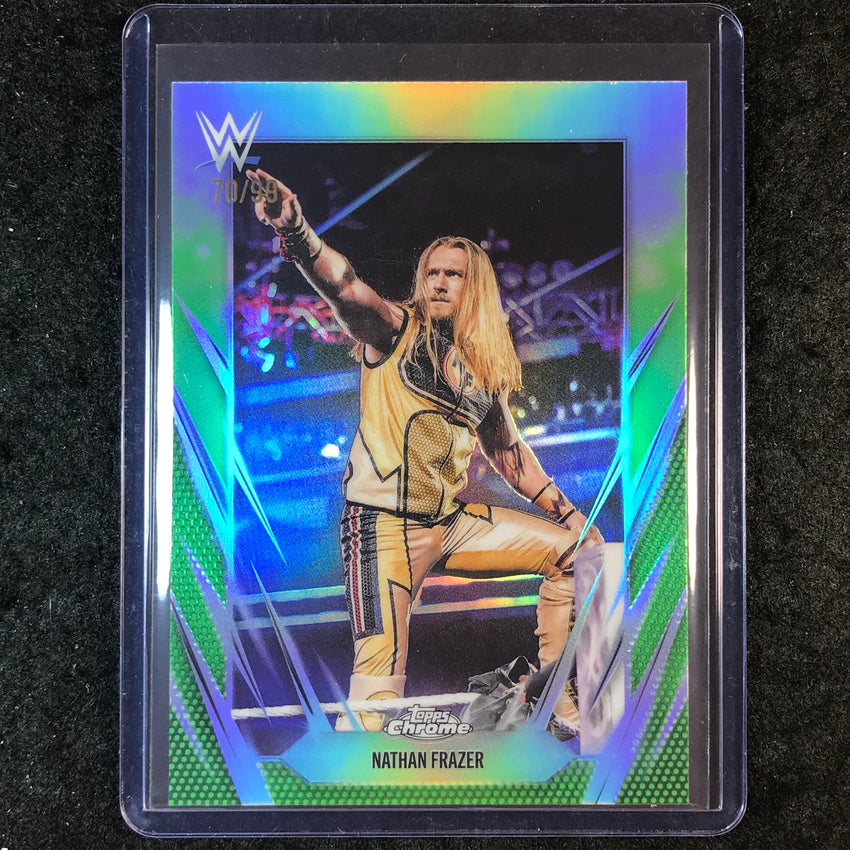 2026 Topps Chrome WWE NATHAN FRAZER Base Green 70/99 #146