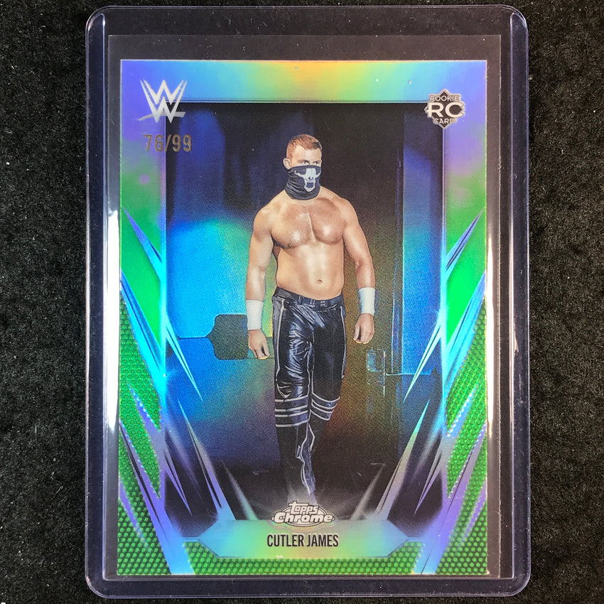 2026 Topps Chrome WWE CUTLER JAMES Rookie Base Green 76/99 #157
