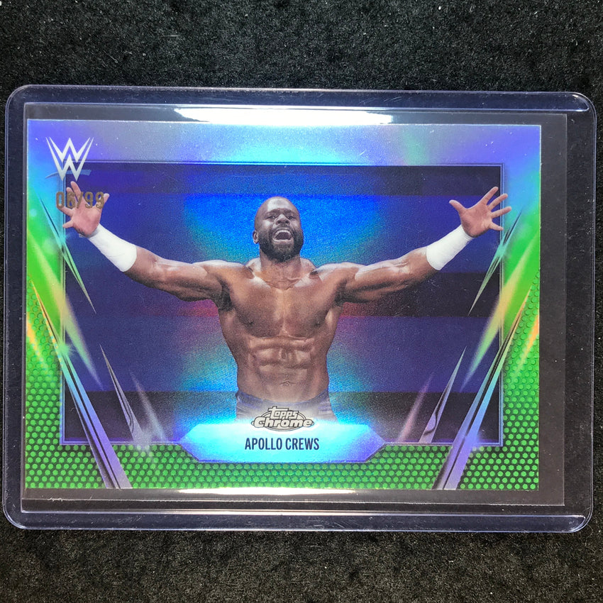 2026 Topps Chrome WWE APOLLO CREWS Base Green 6/99 #175