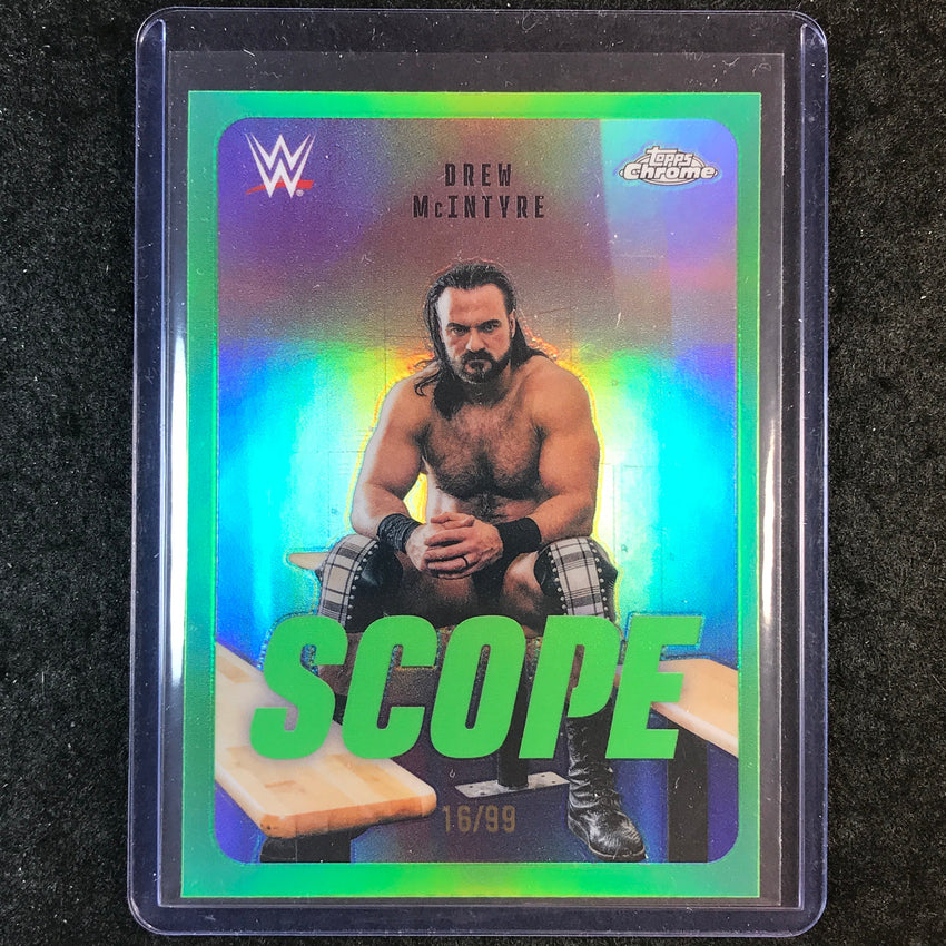 2026 Topps Chrome WWE DREW MCINTYRE Scope Green 16/99 #4