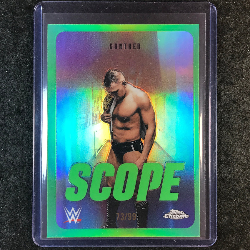 2026 Topps Chrome WWE GUNTHER Scope Green 73/99 #11