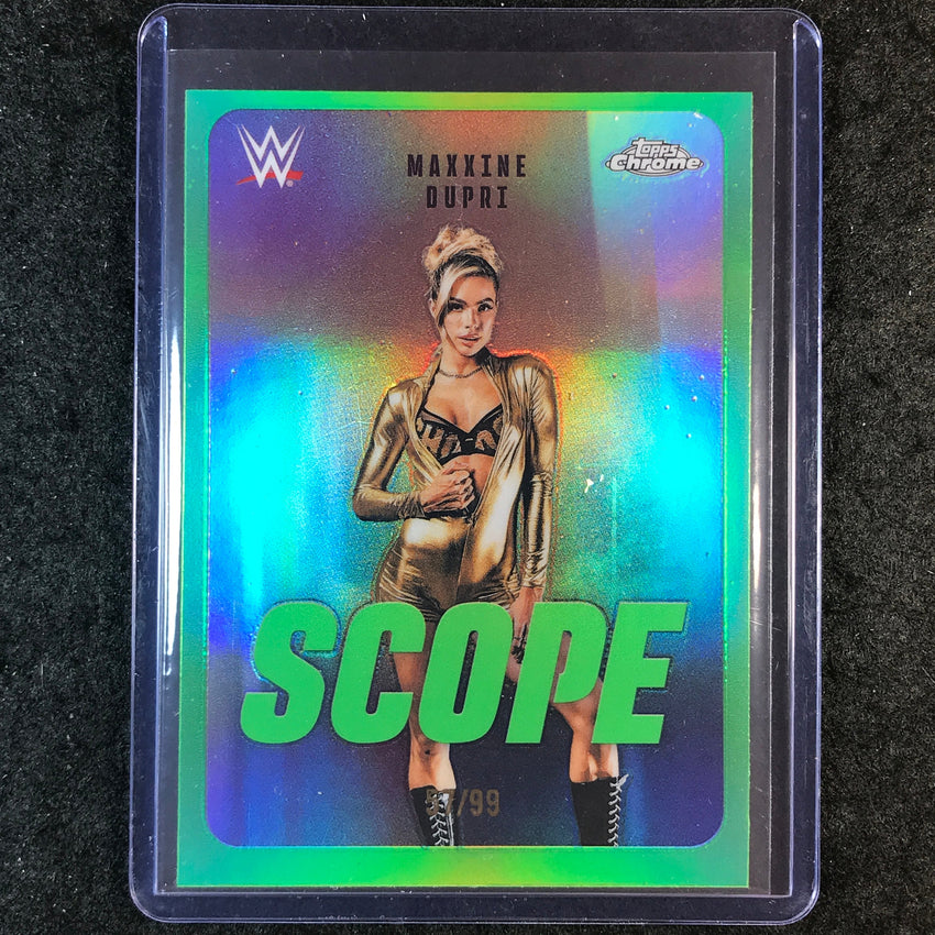 2026 Topps Chrome WWE MAXXINE DUPRI Scope Green 57/99 #23