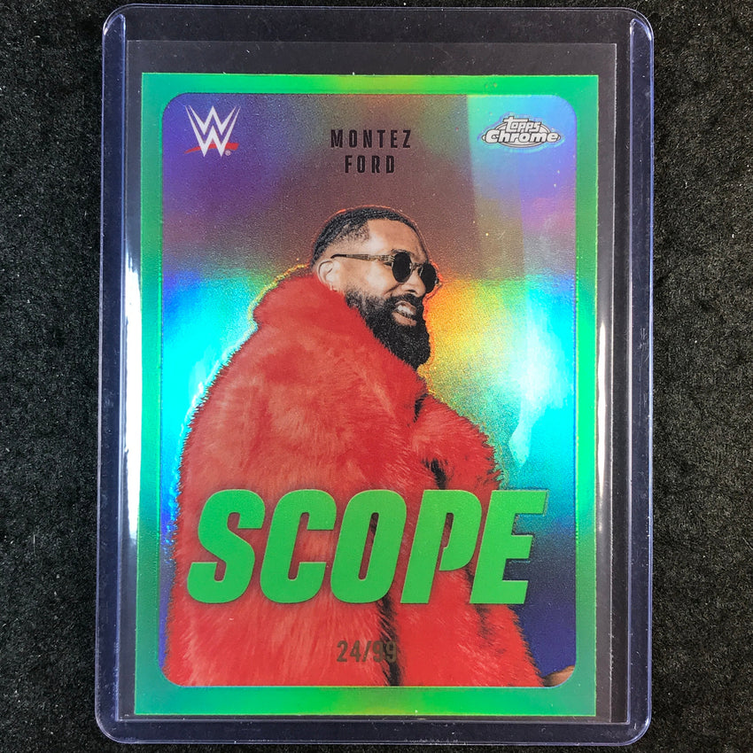 2026 Topps Chrome WWE MONTEZ FORD Scope Green 24/99 #25