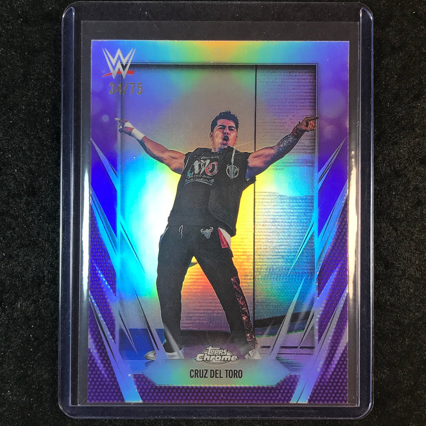 2026 Topps Chrome WWE CRUZ DEL TORO Base Purple 34/75 #179