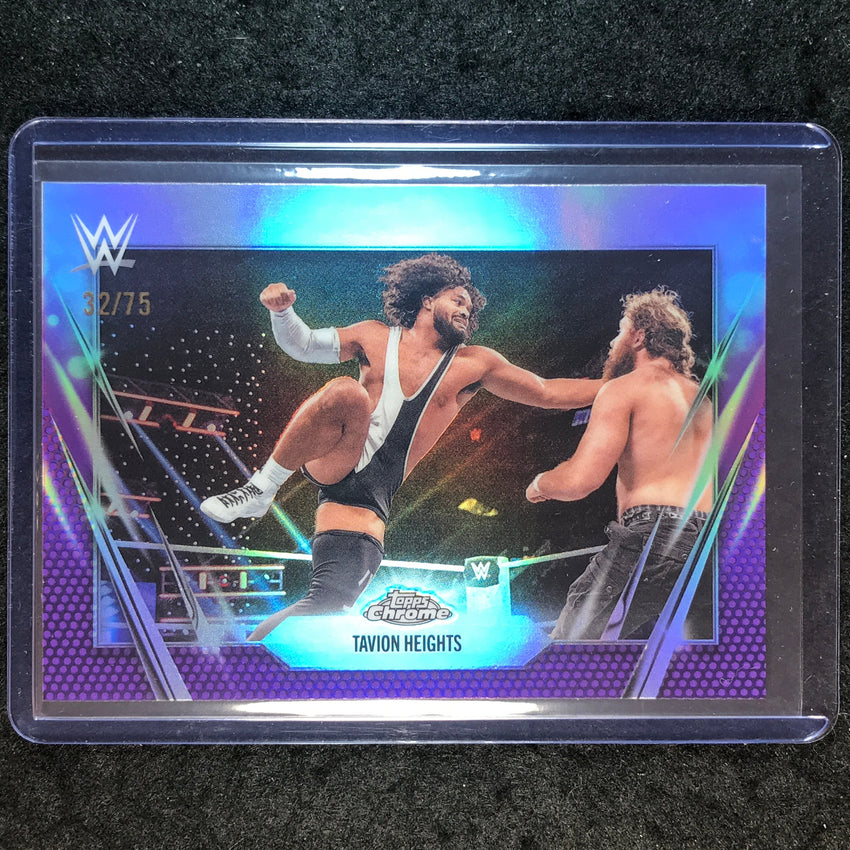 2026 Topps Chrome WWE TAVION HEIGHTS Base Purple 32/75 #196