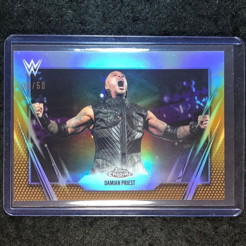 2026 Topps Chrome WWE DAMIAN PRIEST Base Gold 36/50 #43