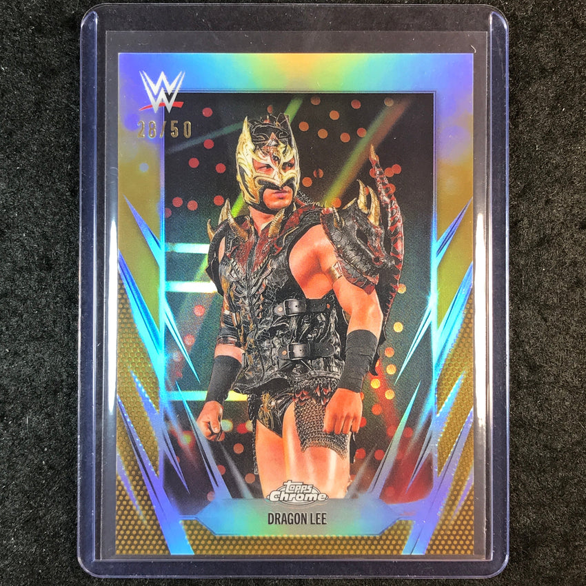 2026 Topps Chrome WWE DRAGON LEE Base Gold 28/50 #155